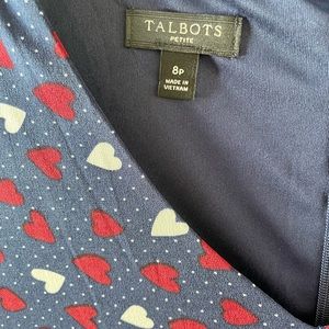 Talbots jersey heart dress PETITE NEW WITH TAGS